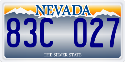 NV license plate 83C027