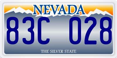 NV license plate 83C028