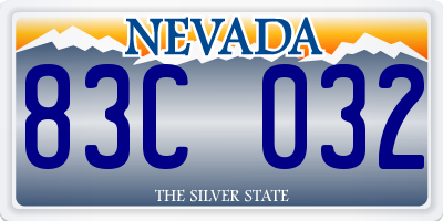 NV license plate 83C032