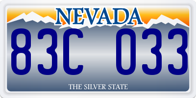 NV license plate 83C033
