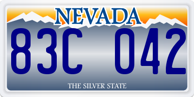 NV license plate 83C042