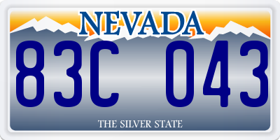 NV license plate 83C043