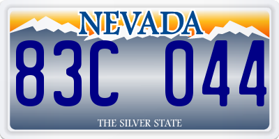 NV license plate 83C044