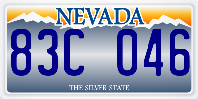 NV license plate 83C046