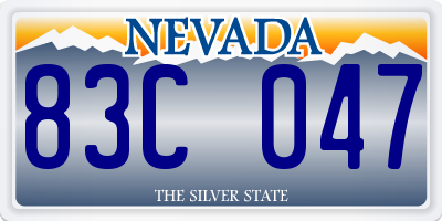 NV license plate 83C047