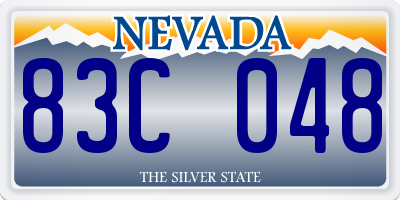 NV license plate 83C048