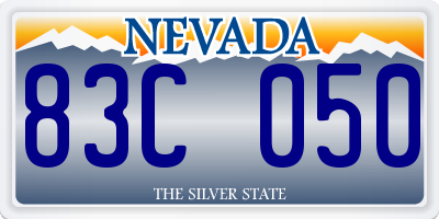 NV license plate 83C050