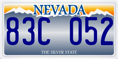NV license plate 83C052