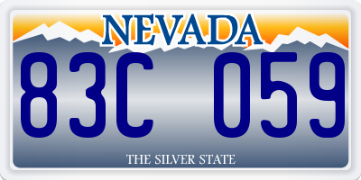 NV license plate 83C059