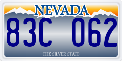 NV license plate 83C062