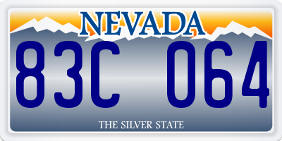 NV license plate 83C064