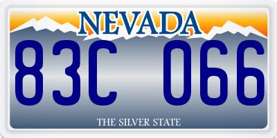 NV license plate 83C066