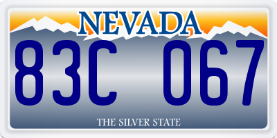 NV license plate 83C067