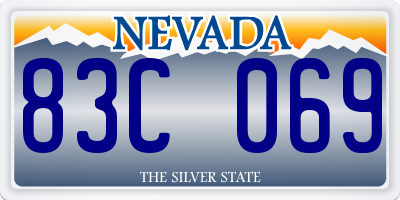NV license plate 83C069