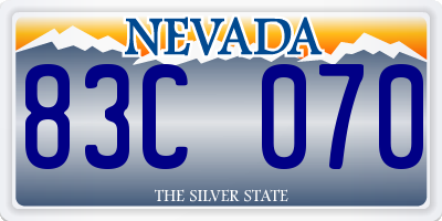 NV license plate 83C070