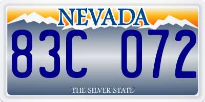 NV license plate 83C072