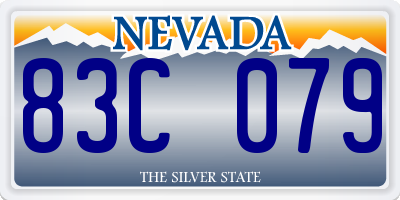 NV license plate 83C079