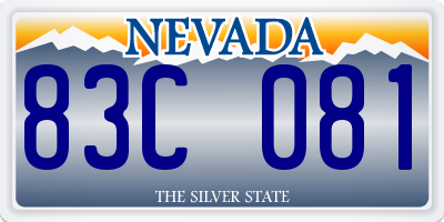 NV license plate 83C081