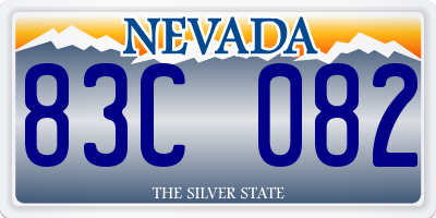 NV license plate 83C082