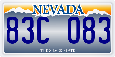 NV license plate 83C083