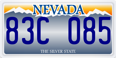 NV license plate 83C085