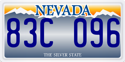 NV license plate 83C096
