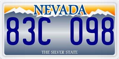 NV license plate 83C098