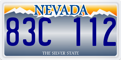 NV license plate 83C112