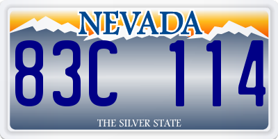 NV license plate 83C114