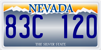 NV license plate 83C120