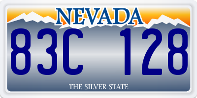 NV license plate 83C128