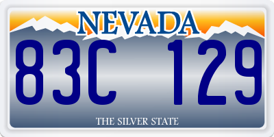 NV license plate 83C129