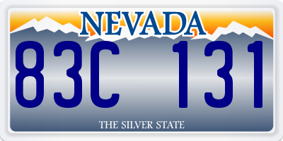 NV license plate 83C131