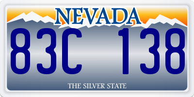 NV license plate 83C138