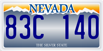 NV license plate 83C140
