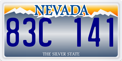 NV license plate 83C141
