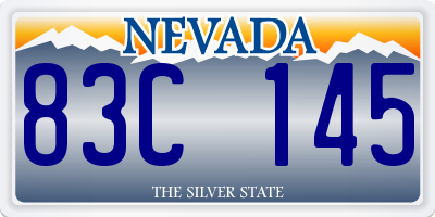 NV license plate 83C145