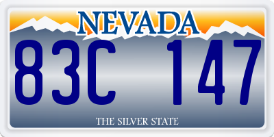 NV license plate 83C147