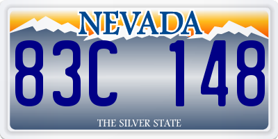 NV license plate 83C148