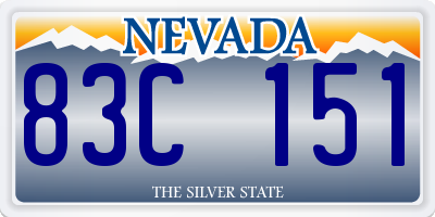 NV license plate 83C151
