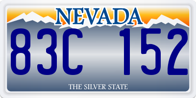 NV license plate 83C152