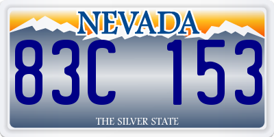 NV license plate 83C153