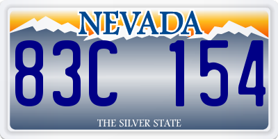 NV license plate 83C154
