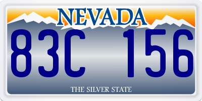 NV license plate 83C156