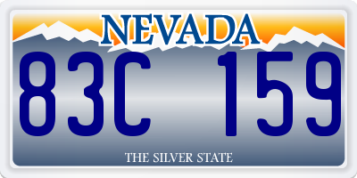 NV license plate 83C159