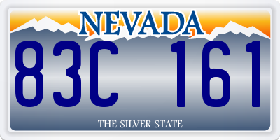 NV license plate 83C161