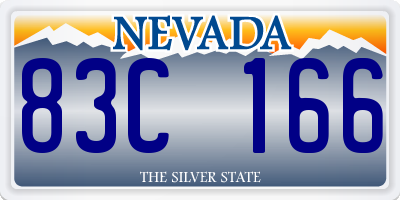 NV license plate 83C166