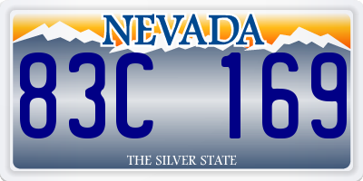 NV license plate 83C169
