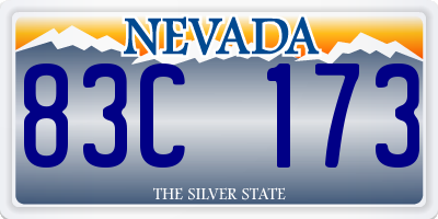 NV license plate 83C173