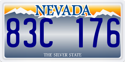 NV license plate 83C176